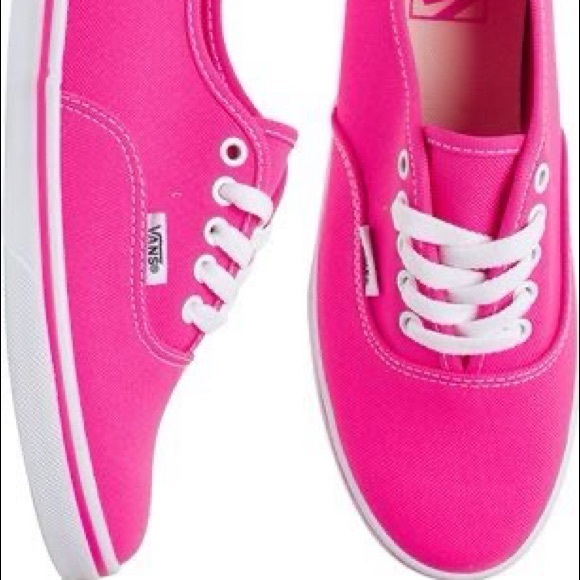 vans neon pink shoes
